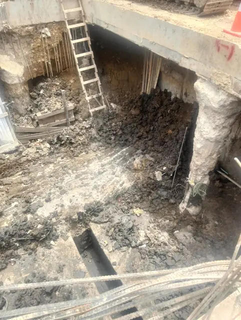 Intervención de la estructura y excavación en la obra La Granja, Bogotá